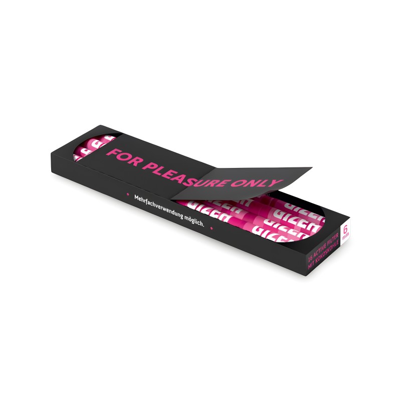 GIZEH Pink King Size Slim Papers + Active Tips Display 16pcs Gizeh Rolling sheet