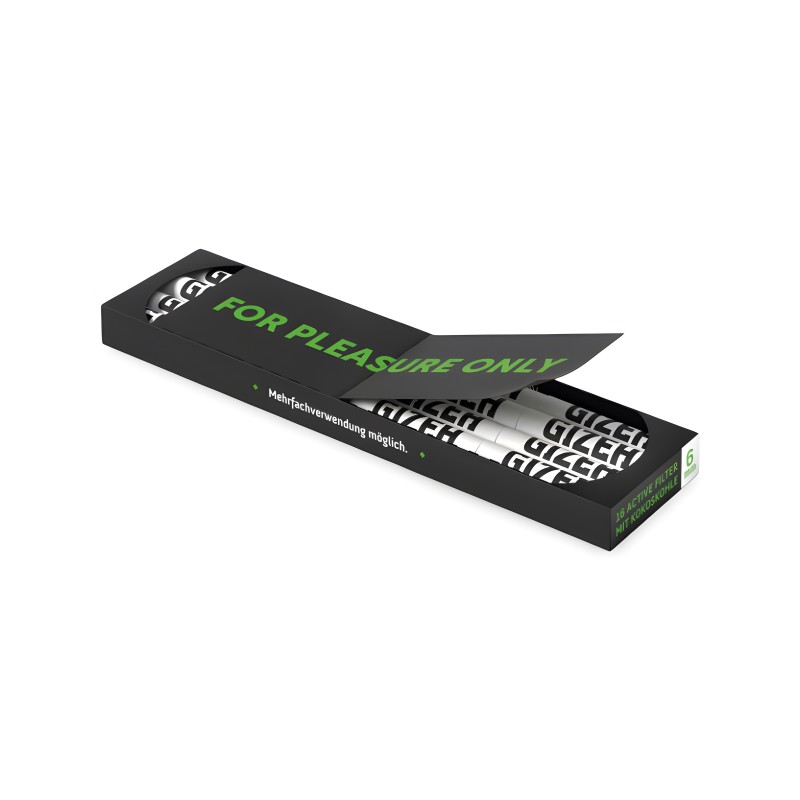 Feuilles à rouler GIZEH King Size Slim Papers + Active Tips Display 16pcs Gizeh Feuille à rouler