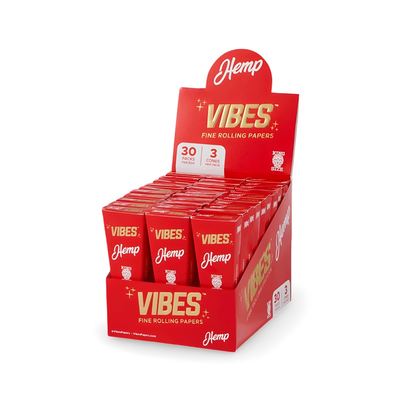 Pre-rolled cones Vibes King Size Slim Hemp (3 pieces) Vibes Smoking accessories