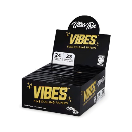 Carton de feuilles à rouler Ultra Fines + Filtres Vibes Feuille à rouler