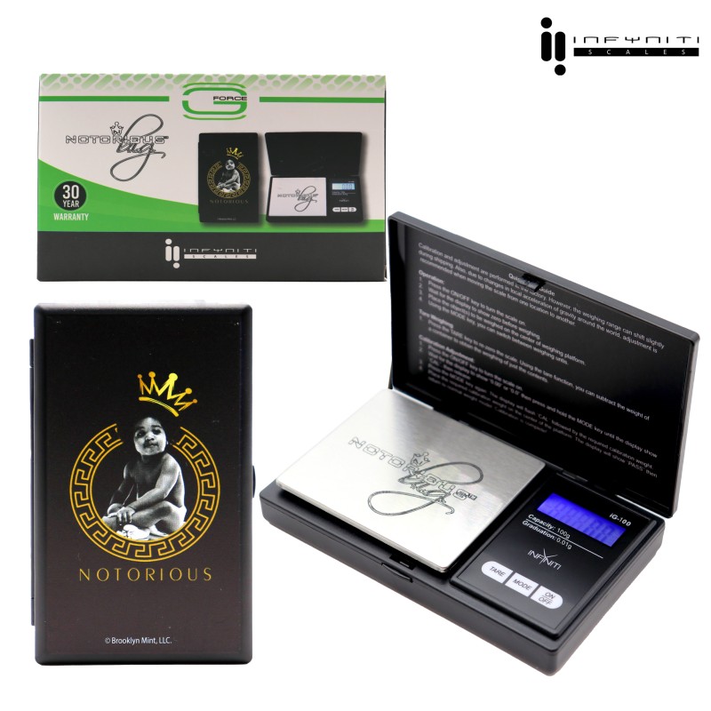 Bilancia digitale "BIGGIE G-Force" 100g X 0,01g Infinity Bilance SmokeShop