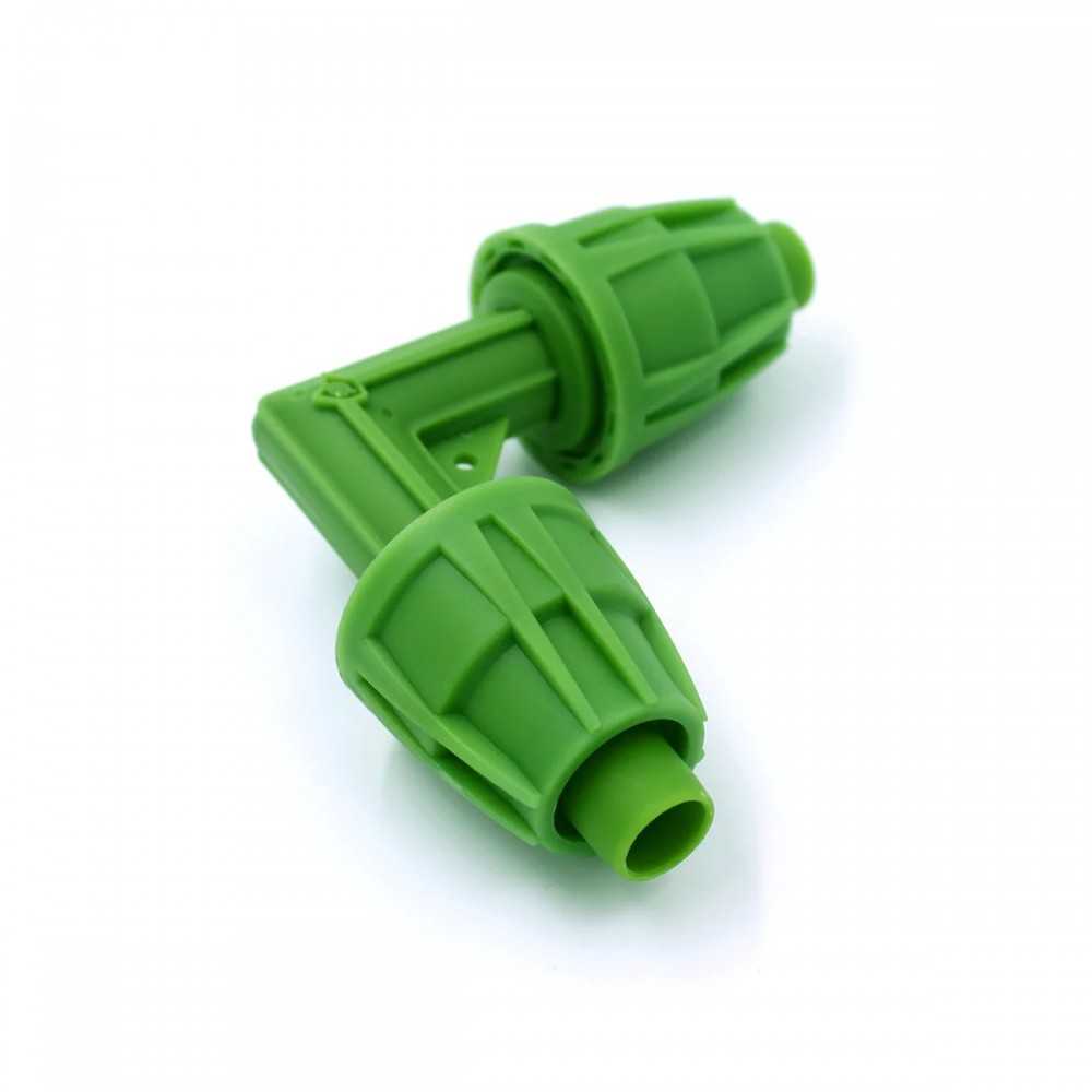 8X Micro gocciolatore 16 -17 mm Raccordo a gomito per tubo Floraflex Prodotti