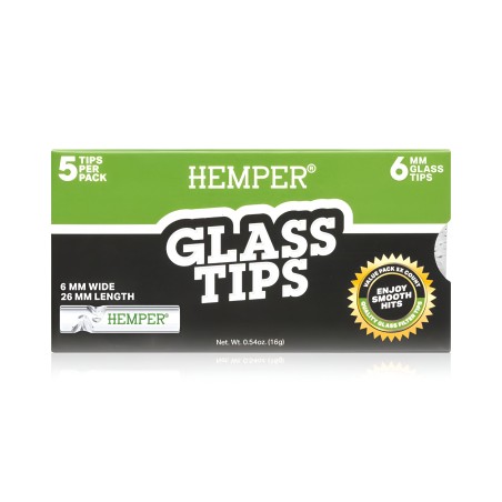 Hemper glass filters 6mm (5 pcs.) Hemper Filters (activated carbon, cardboard, cellulose and others)