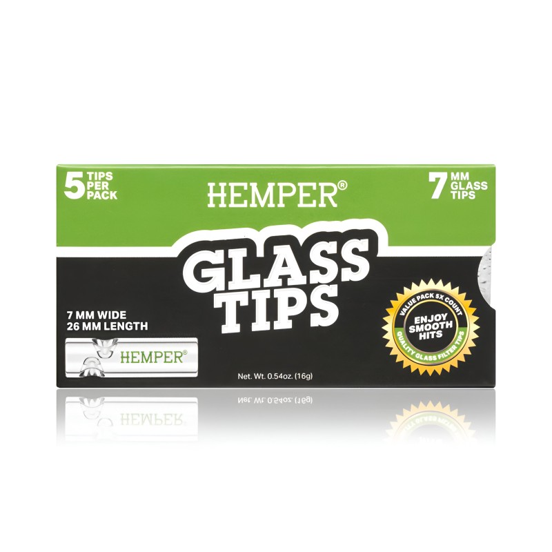 Hemper Glasfilter 7mm (5 Stück) Hemper Filter (Aktivkohle, Pappe, Zellulose und andere)