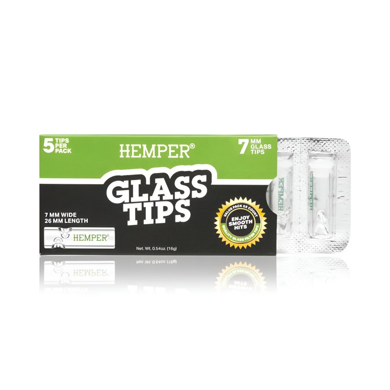 Hemper 7mm glass filters (5 pcs.) Hemper Filters (activated carbon, cardboard, cellulose and others)