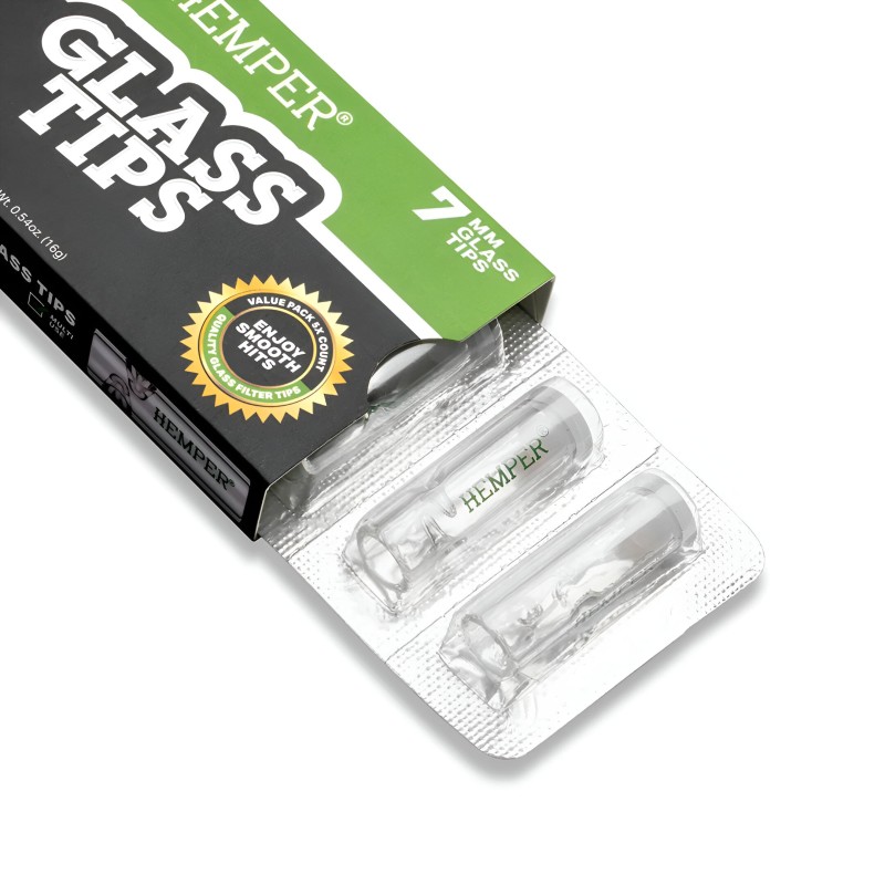 Hemper 7mm glass filters (5 pcs.) Hemper Filters (activated carbon, cardboard, cellulose and others)