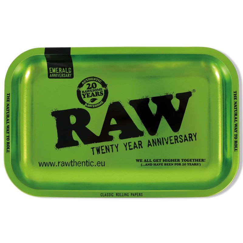 Plateau à rouler Raw "Emerald Green 20th" Small RAW Plateau à rouler