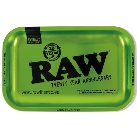 Emerald Green 20th" Raw Rolling Tray Small RAW Rolling tray
