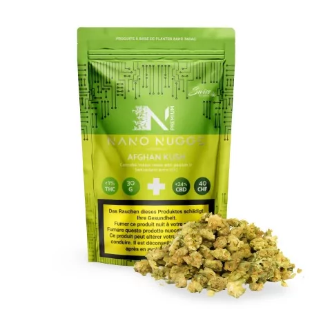 CBD Flowers Swiss Botanic "Afghan Kush" Nano Nuggs Indoor 30g Swiss Botanic CBD Flowers and Hash