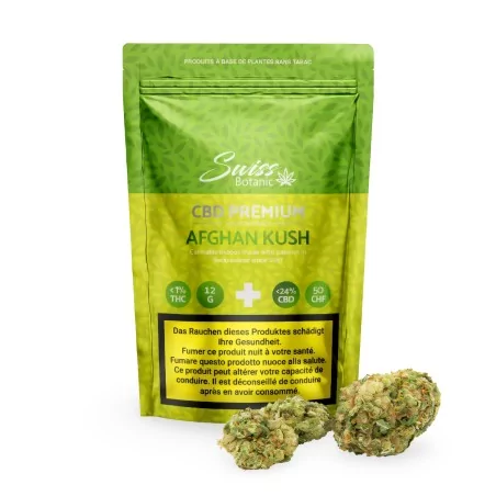 Fleurs de CBD Swiss Botanic "Afghan Kush" Indoor 12g Swiss Botanic Fleurs et Hash de CBD