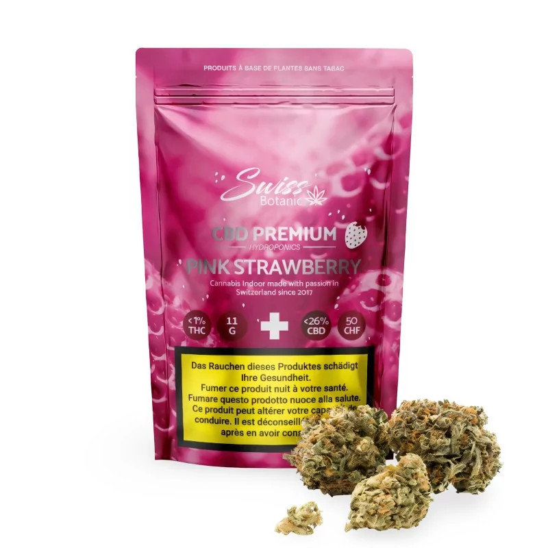 Fiori di CBD Swiss Botanic Pink Strawberry 11g Indoor Swiss Botanic Fiori e hashish di CBD