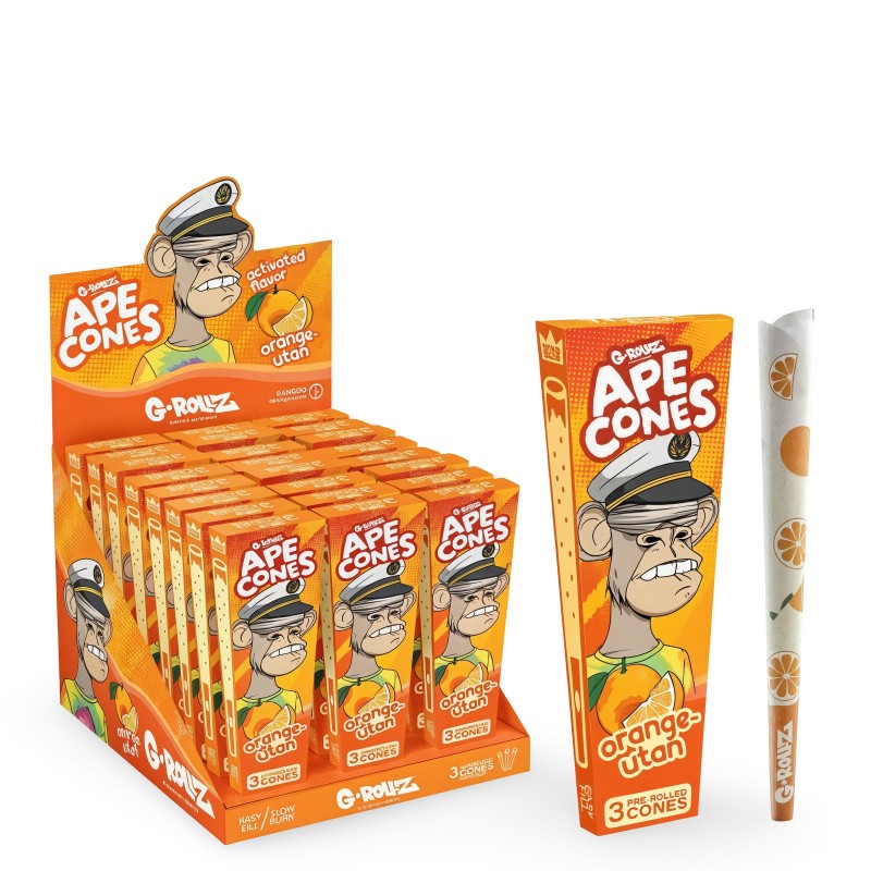 G-Rollz Ape Cones "Orange-utan" 3 Pop Cones G-Rollz Products