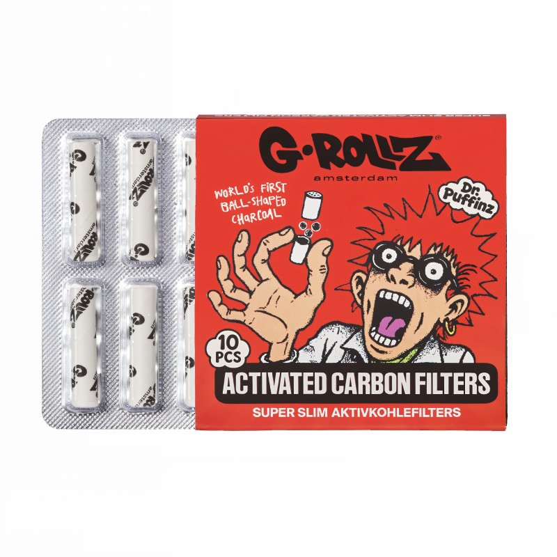 Filter mit Aktivkohle G-Rollz Ø6mm Weiß G-Rollz Filter (Aktivkohle, Pappe, Zellulose und andere)