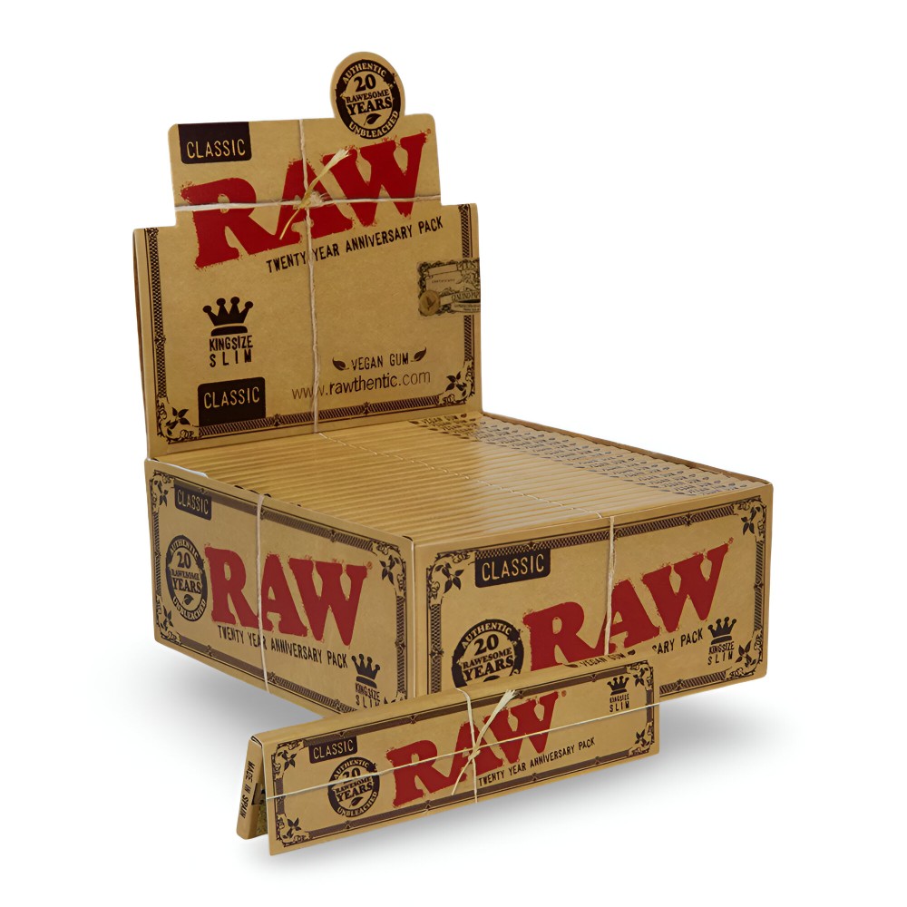 Carton de feuilles à rouler RAW Classic 20th Anniversary RAW Produits