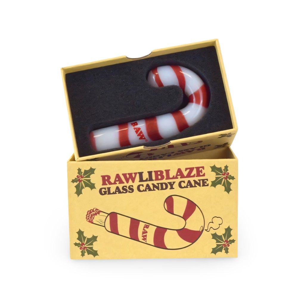 RAW Glass Candy Cane Pfeife RAW Pfeife