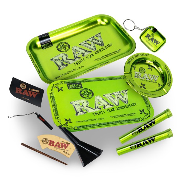 RAW Emerald Anniversary 20 Years Collector's Set RAW Plateau à rouler