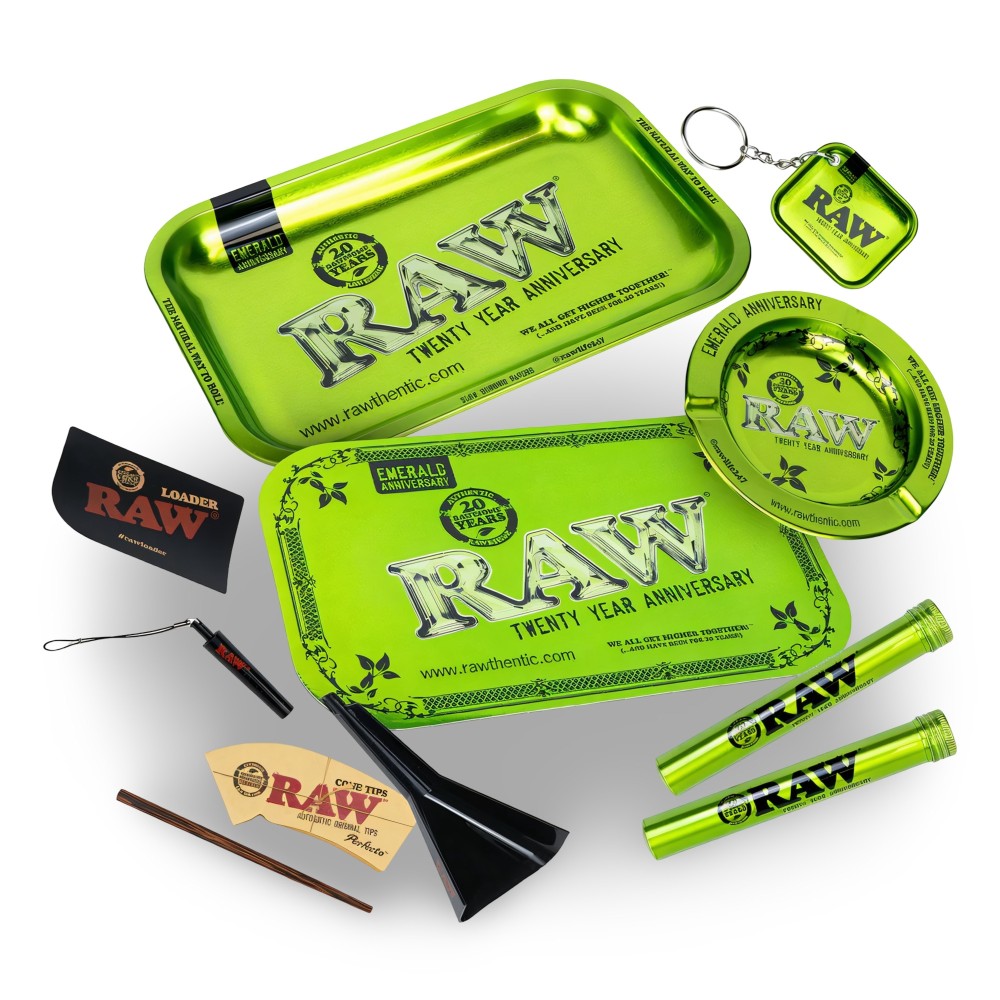 RAW Emerald Anniversary 20 Years Collector's Set RAW Tablett zum Rollen