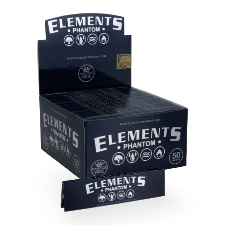 Carton de Feuilles à rouler Elements Phantom King Size Wide Elements Papers Produits
