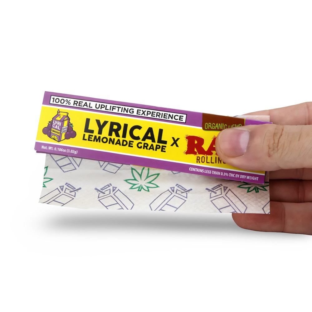 10X Rolling Sheets RAW x Lyrical Lemonade King Size Wide Grape RAW Smoking accessories