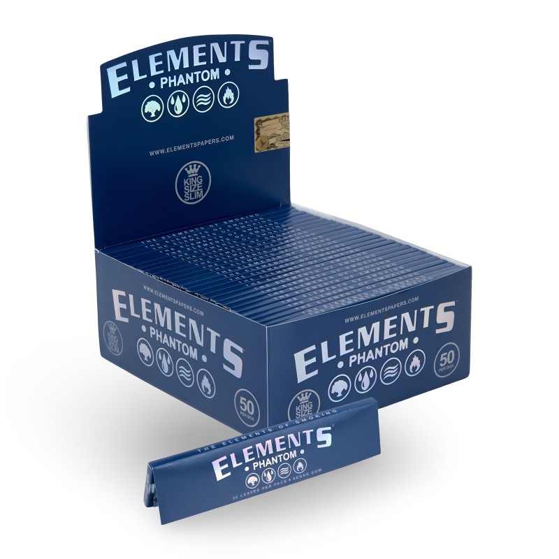 10X Elements Phantom King Size Slim rolling sheets Elements Papers Products