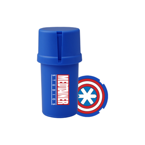 Medtainer Captain America Box + Grinder Medtainer Boxes and bottles