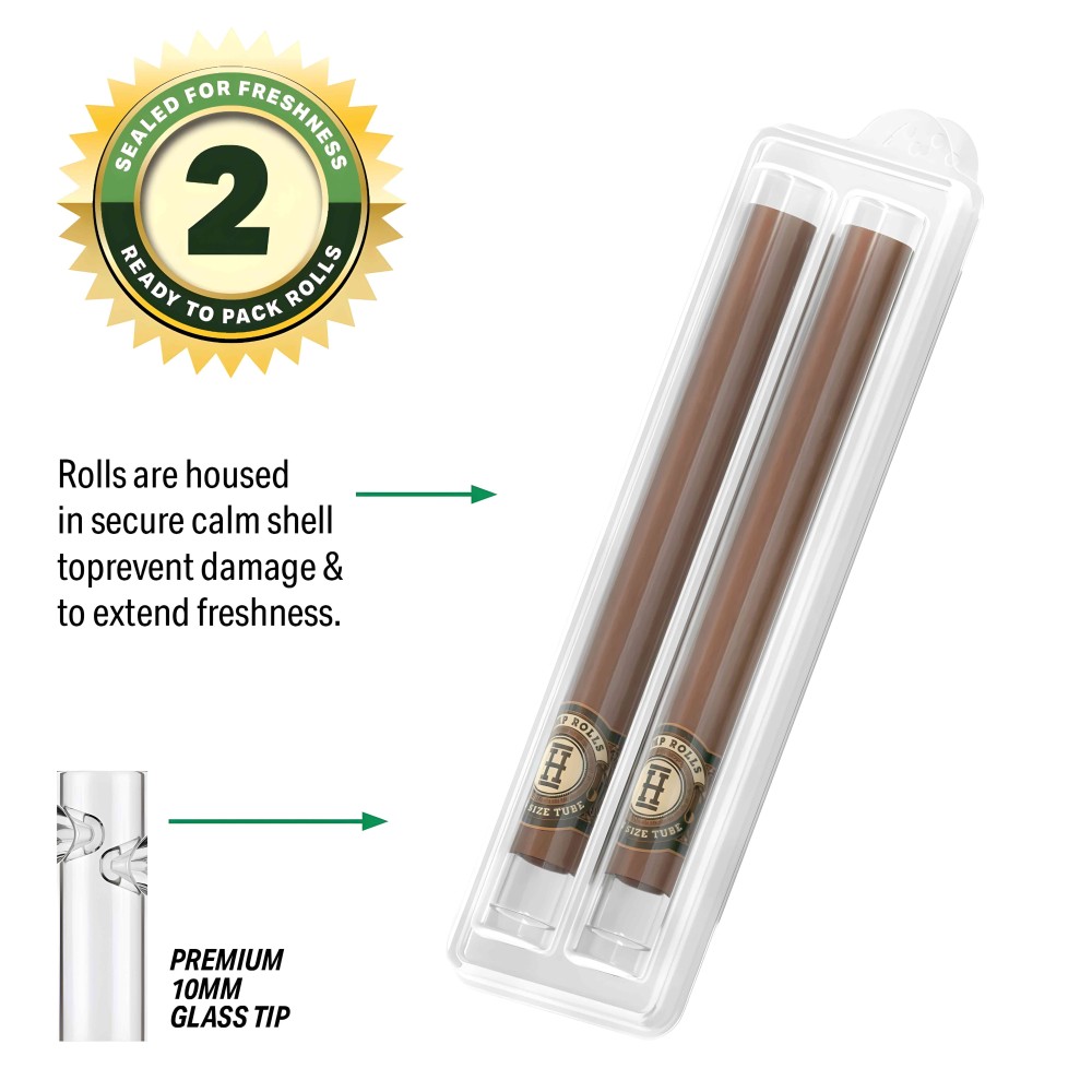 Hemper Hemp Rolls Mango + Glass Tips King Size Hemper Raucherzubehör