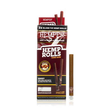 Hemper Hemp Rolls Sweet + Glass Tips King Size Hemper Smoking accessories