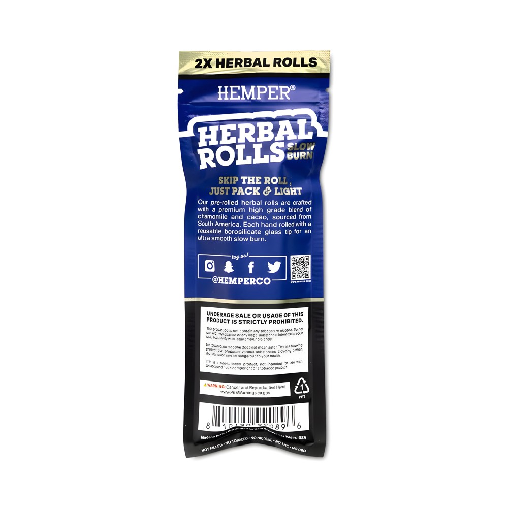 Hemper Herbal Rolls Wild Berry + Glass Tips King Size Hemper Raucherzubehör