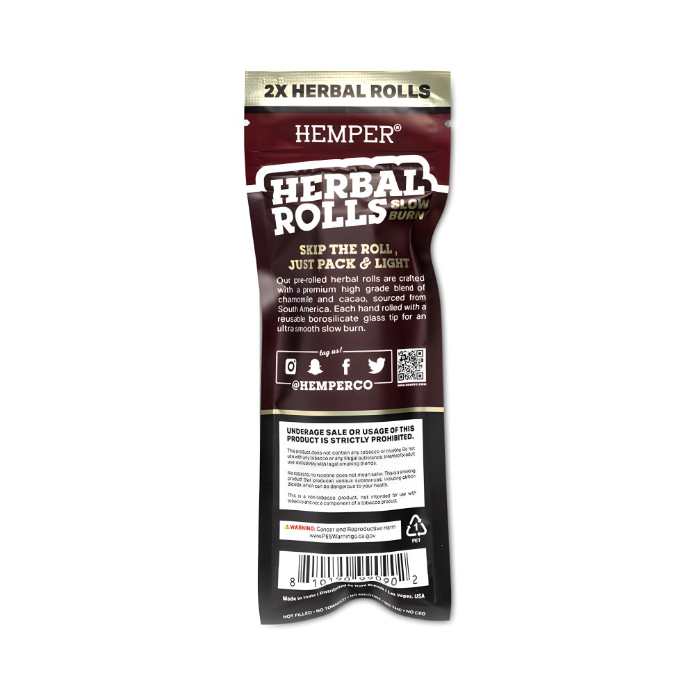 Hemper Herbal Rolls Sweet + Glass Tips King Size Hemper Raucherzubehör