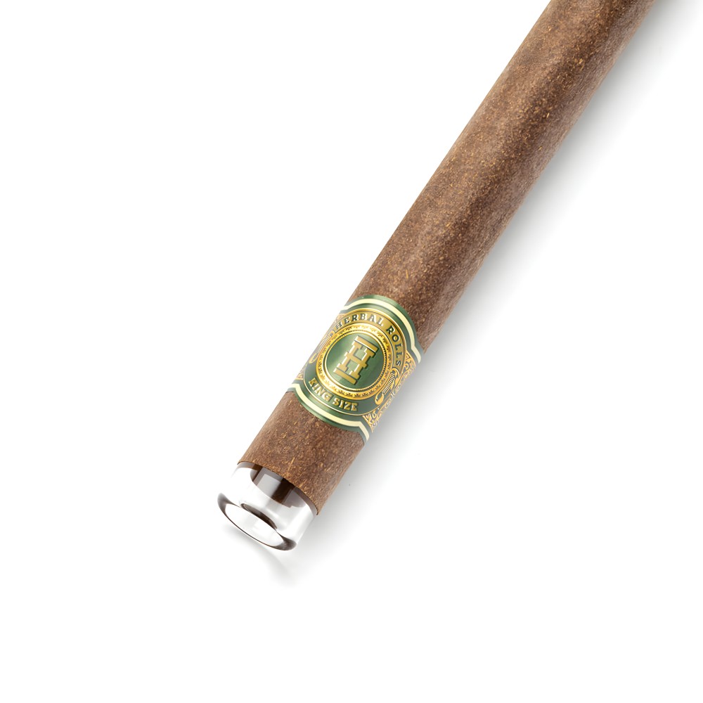 Hemper Herbal Rolls Natural + Glass Tips King Size Hemper Raucherzubehör