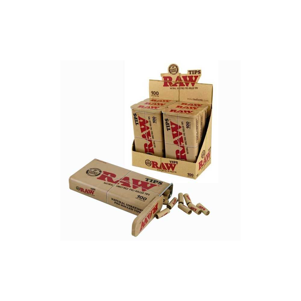 Scatola di 100 filtri originali pre-rollati RAW Filtri (carbone attivo, cartone, cellulosa e altri)