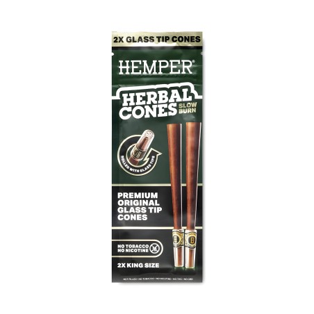 Cono di erbe Hemper naturale + punte di vetro King Size Hemper Accessori per fumatori