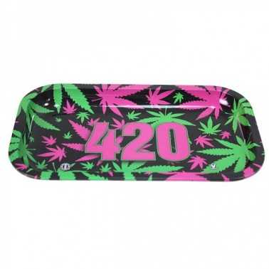 V-Syndicate rolling tray "420" Small (1) V Syndicate  Rolling tray