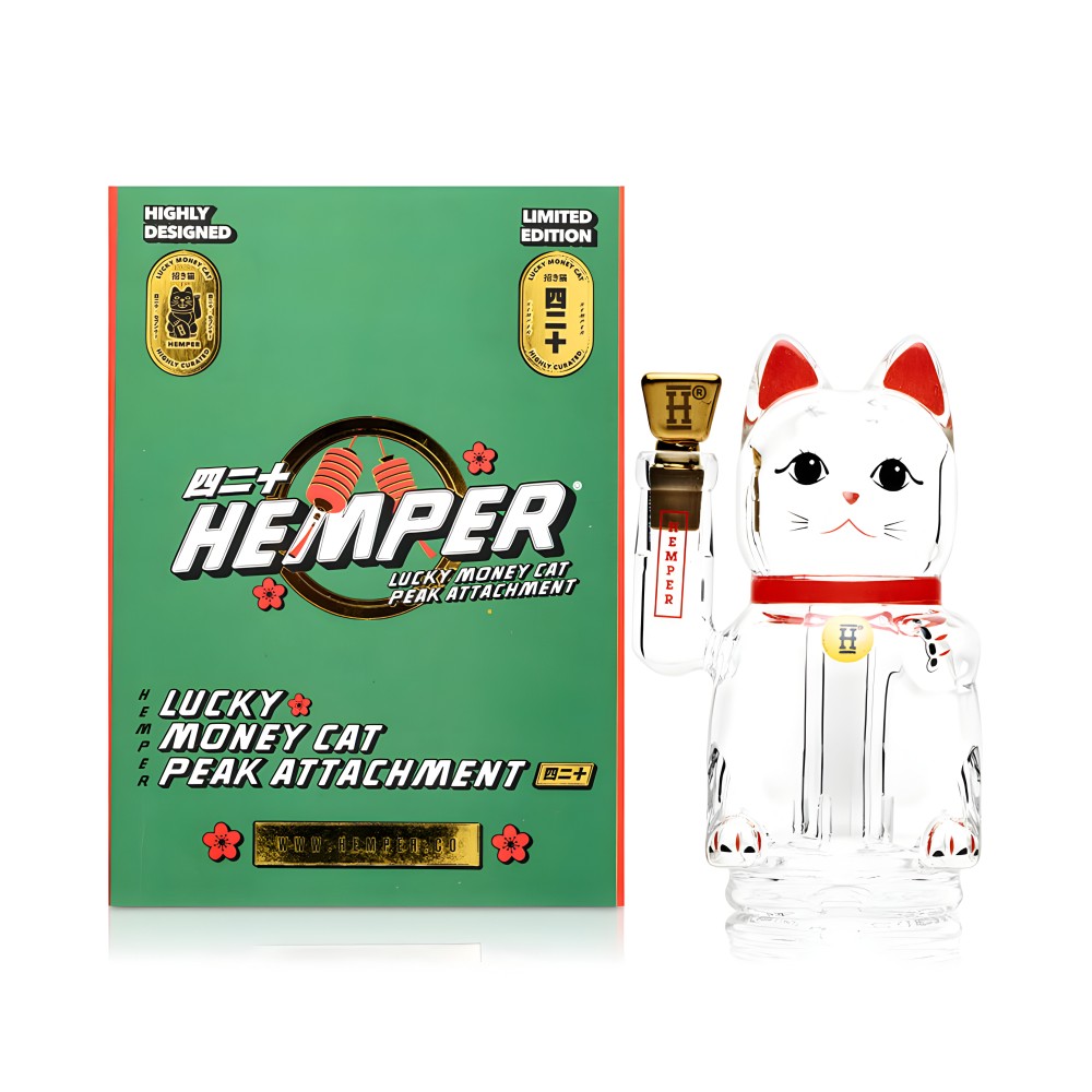 Lucky Money Cat Puffco Peak Top Hemper Hemper Puffco