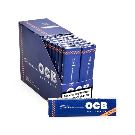 Carton de feuilles à rouler OCB Slim Ultimate + Filtres OCB Feuille à rouler