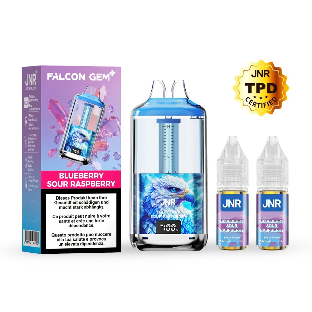 Pod Einweg JNR Puffs 30K 20mg Blueberry Sour Raspberry JNR Puff Produkte