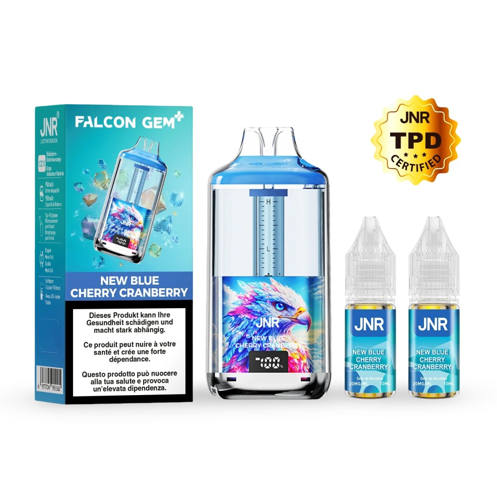 Pod Jetable JNR Puffs 30K 20mg New Blue Cherry Cranberry JNR Puff Produits