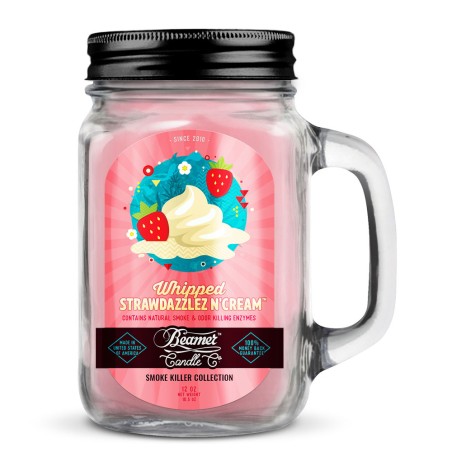 Candele Beamer Whipped Strawdazzlez N'Cream Beamer Candles Controllo degli odori di fumo