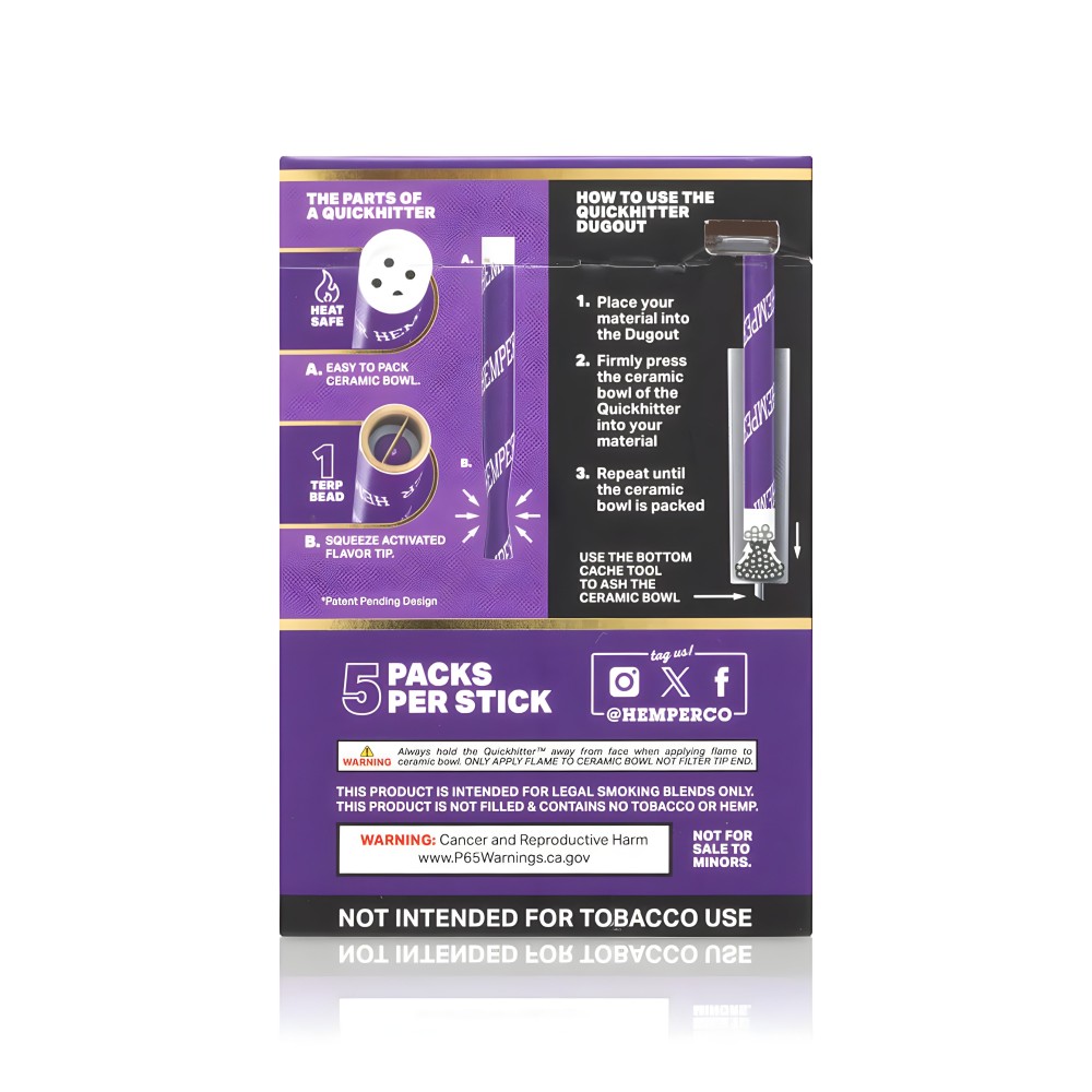 Pacchetto di trasporto Quick Hitters Hemper Grape Hemper Prodotti