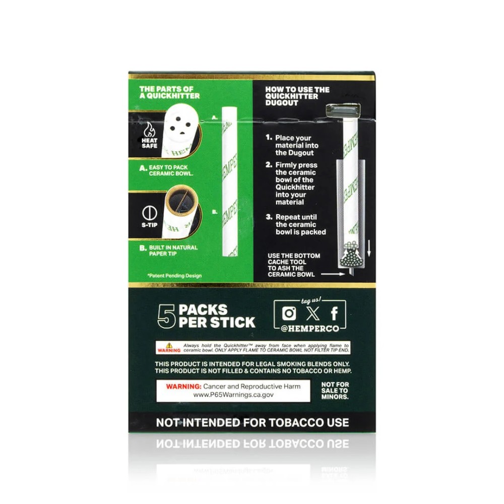 Quick Hitters Dugout Pack Hemper Natural Hemper Produits