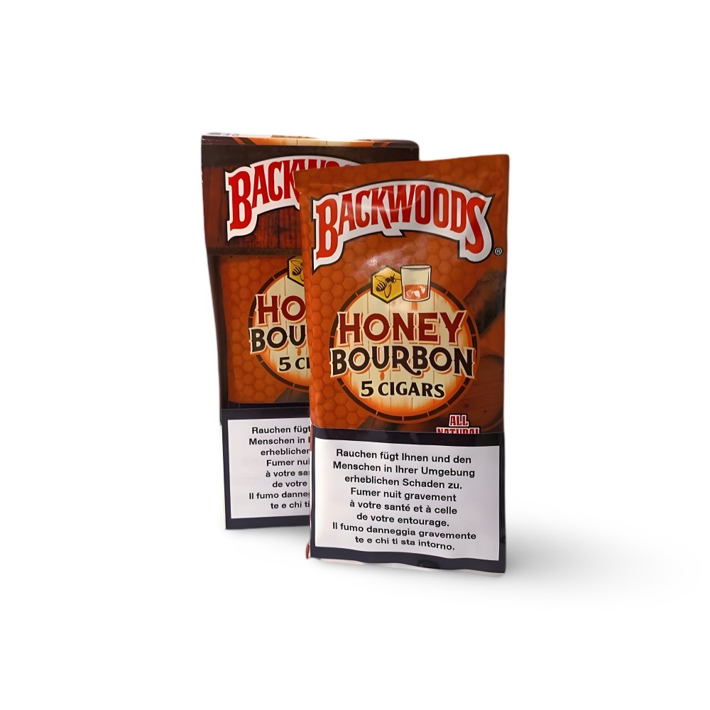 Blunts Backwoods Honey Bourbon (5 Stück) Backwoods Produits non livrable à l'etranger