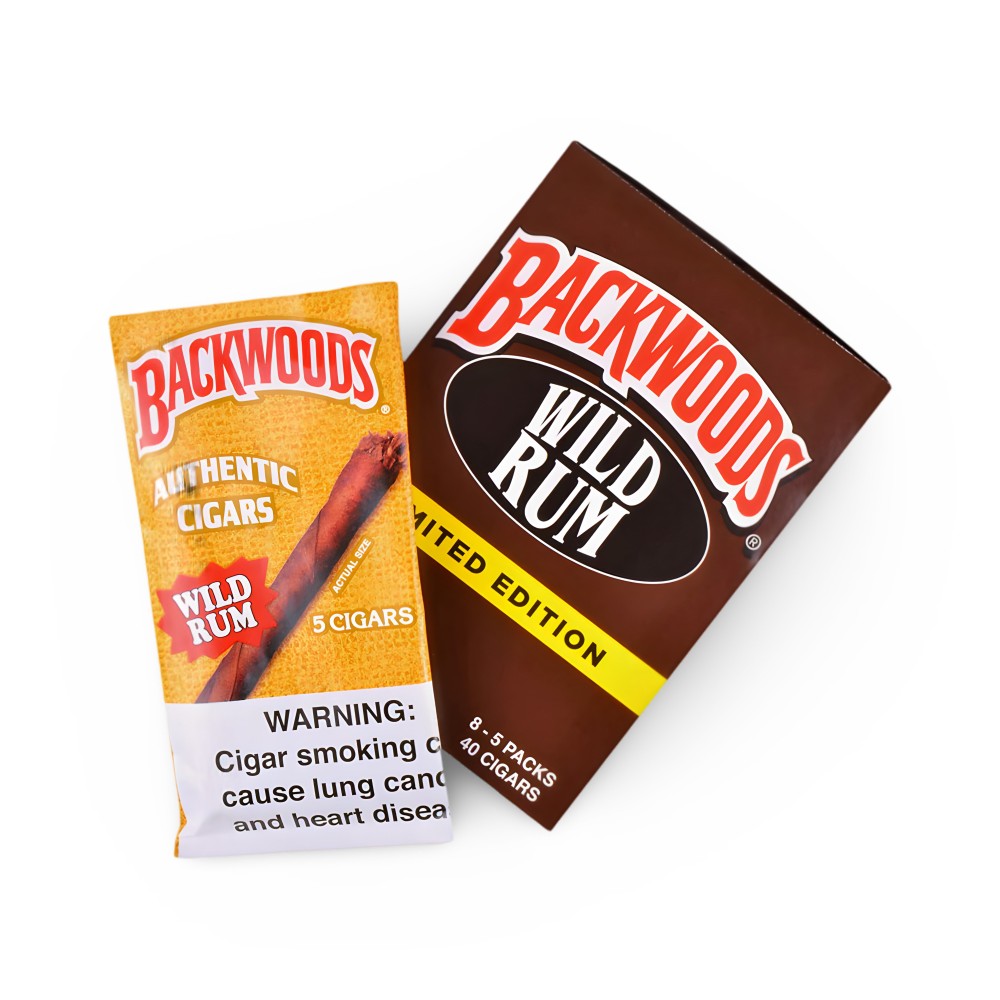 Blunts Backwoods Wild Rhum (5 pieces) Backwoods Produits non livrable à l'etranger