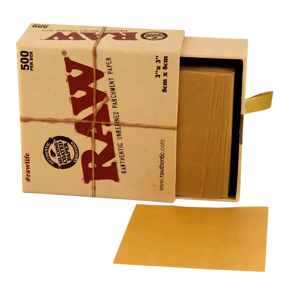 Raw Parchment papier sulfurisé 500pcs 80X80 mm RAW Papier sulfurisé ou en silicone