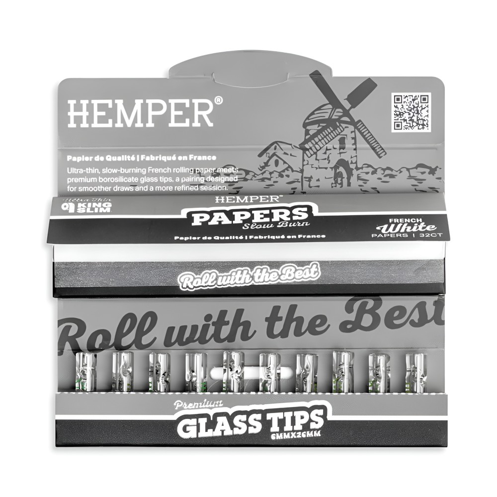 Confezione di fogli da rollare White + Filtri in vetro da 6 mm Hemper Hemper Prodotti
