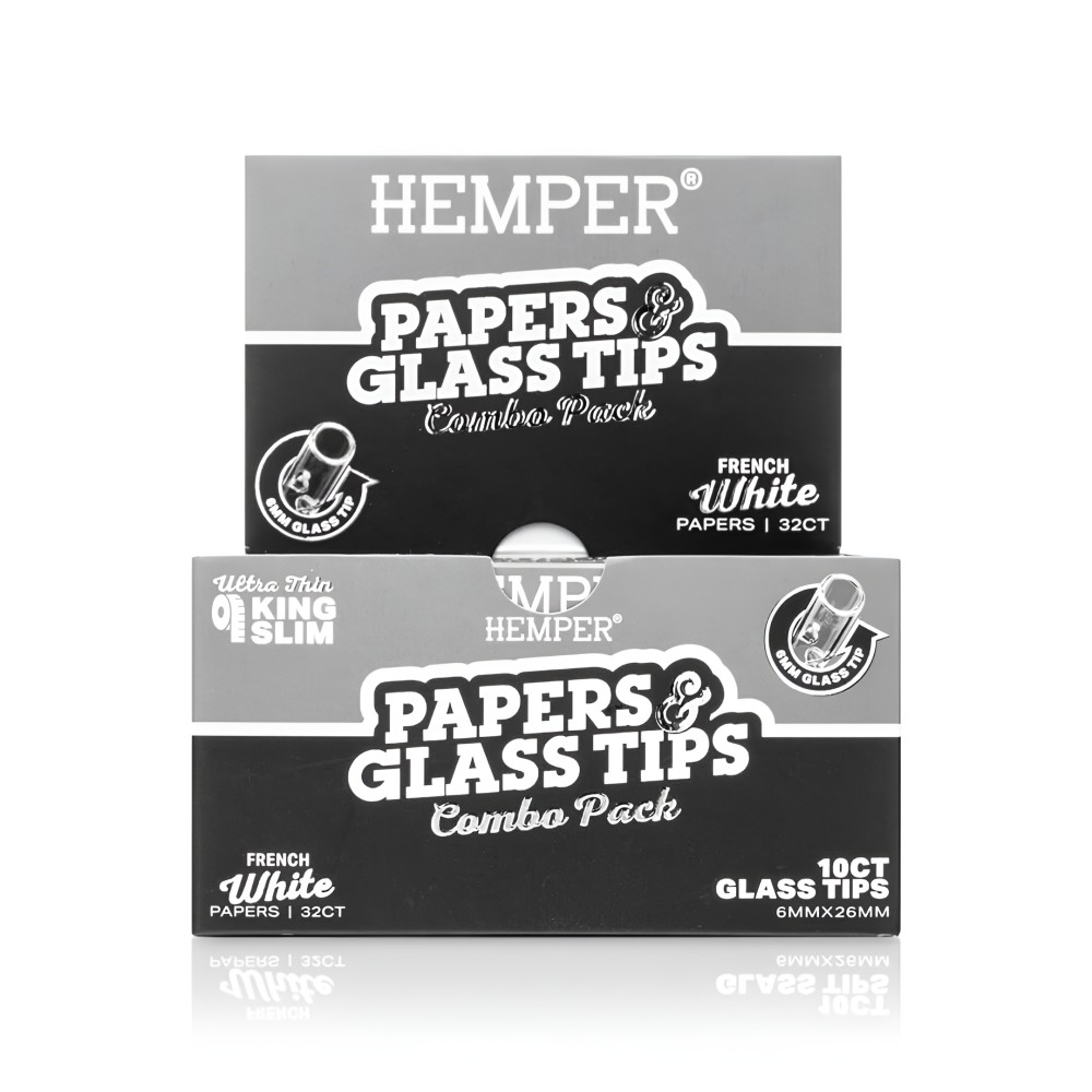 Confezione di fogli da rollare White + Filtri in vetro da 6 mm Hemper Hemper Prodotti