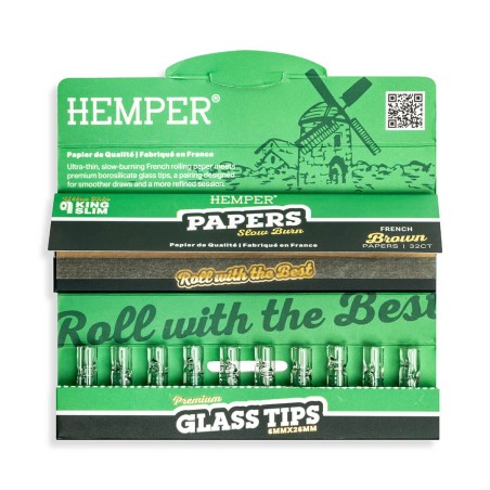 Rolling Papers Brown + Glasfilter 6 mm Hemper Hemper Produkte