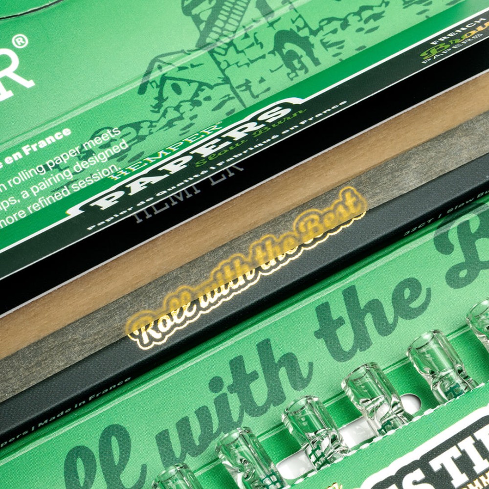 Brown Rolling Papers + 6 mm Hemper Glass Filters Hemper Products