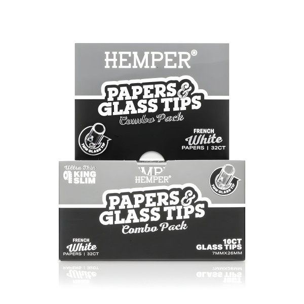 Packung White-Rollpapier + 7-mm-Glasfilter von Hemper Hemper Produkte