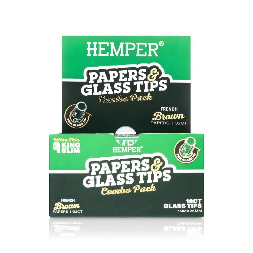 Carton de feuilles à rouler Brown + Filtres en verre 7 mm Hemper Hemper Produits