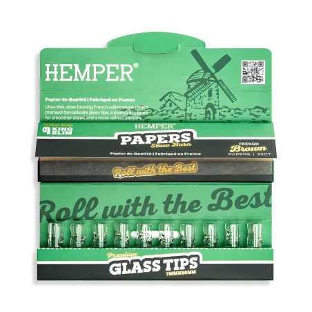 Foglietti per rollare Brown + Filtri in vetro da 7 mm Hemper Hemper Prodotti